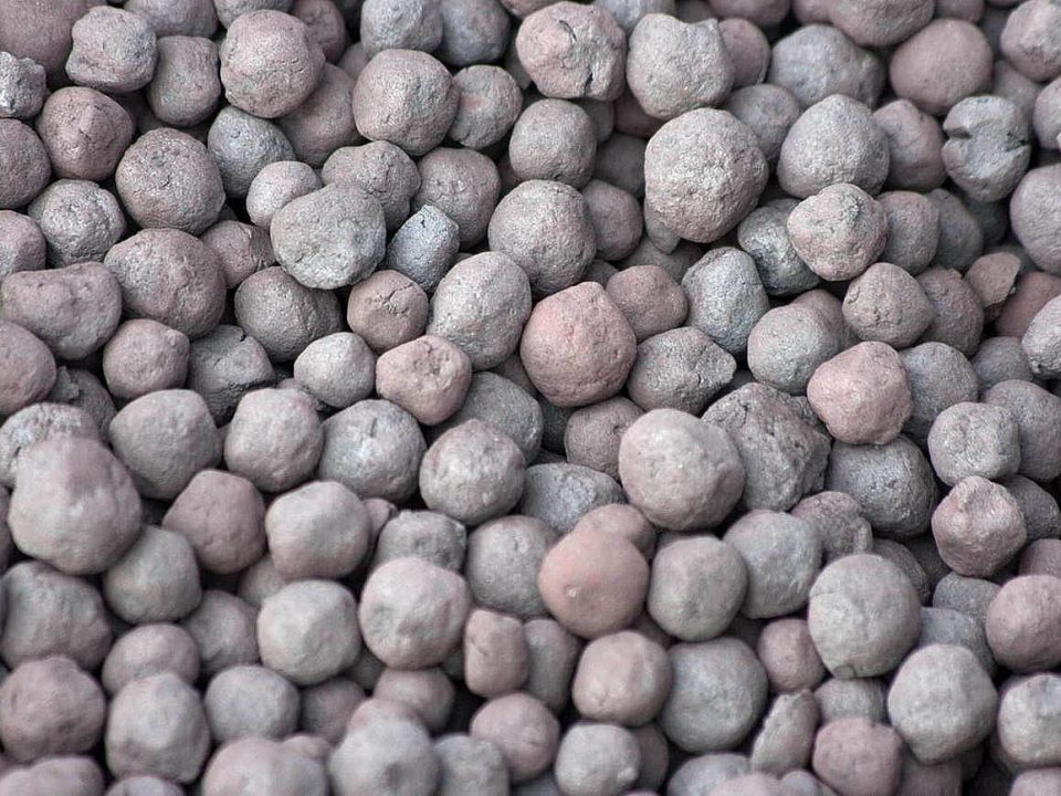Iron pellets.